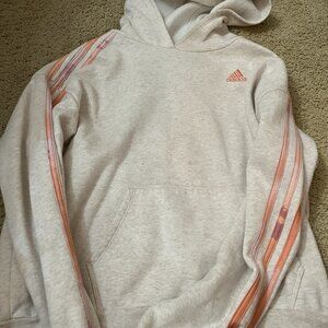 Adidas Girls striped hoodie